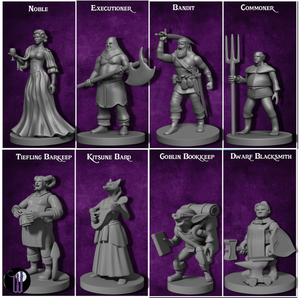 Heroic Townsfolk - 29 Minis Set