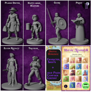 Heroic Townsfolk - 29 Minis Set