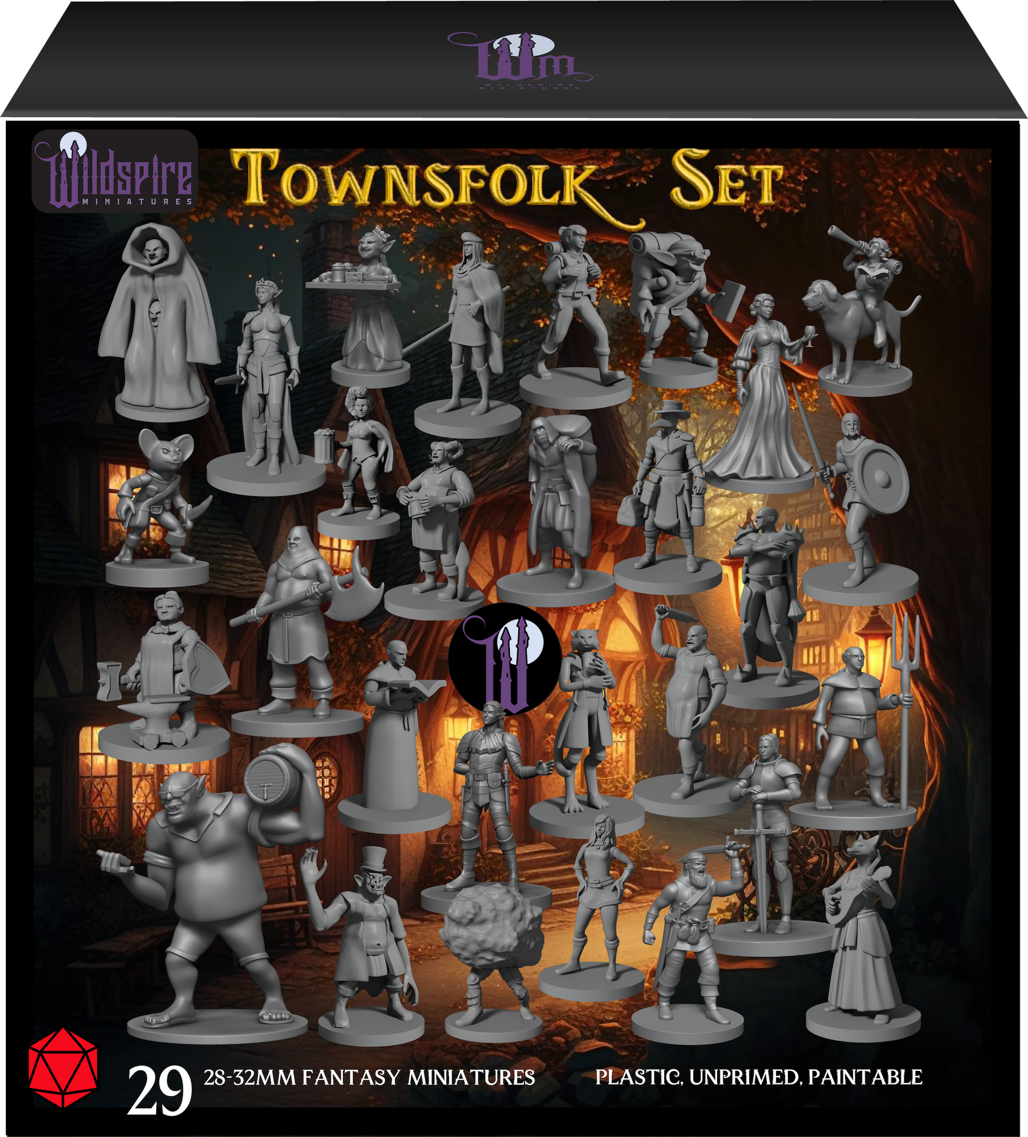 Heroic Townsfolk Miniatures Set