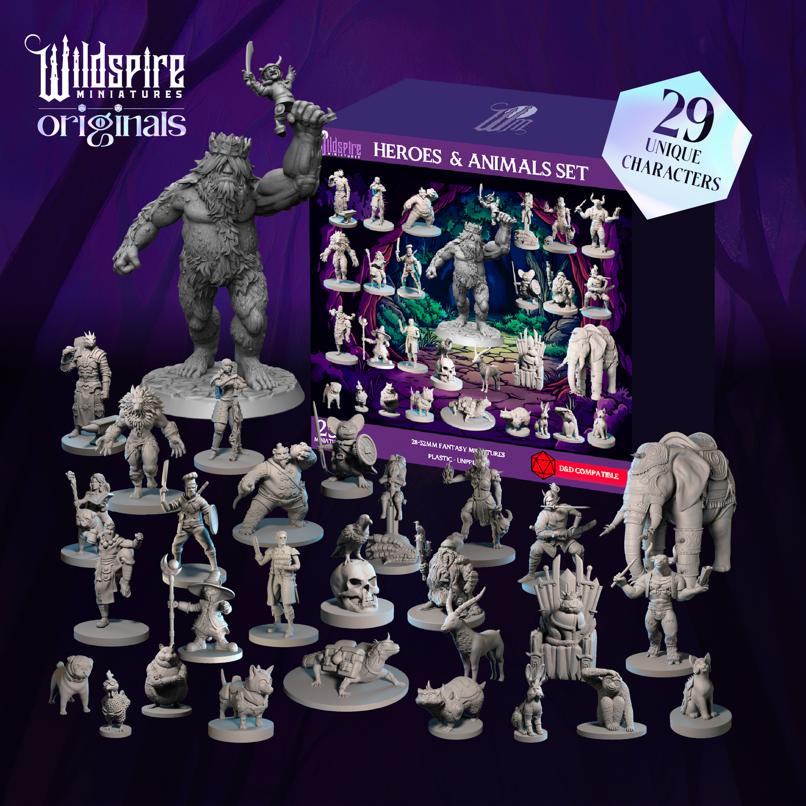 Heroes, Animals & Troll King Set