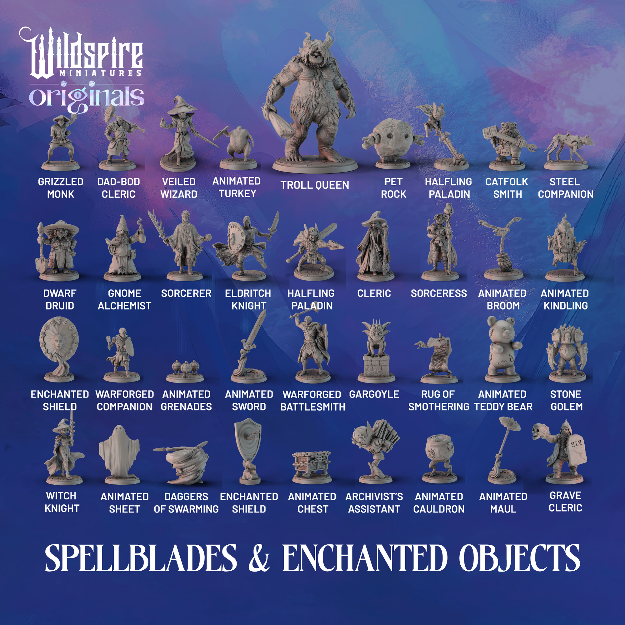 Wildspire 26 Figurines Animaux Pour Jeux De Rôle D&D – Miniatures Non Peintes 28mm – Set Campagne Wildspire 26 Figurines Animaux Pour Jeux De Rôle D&D – Miniatures Non Peintes 28mm – Set Campagne