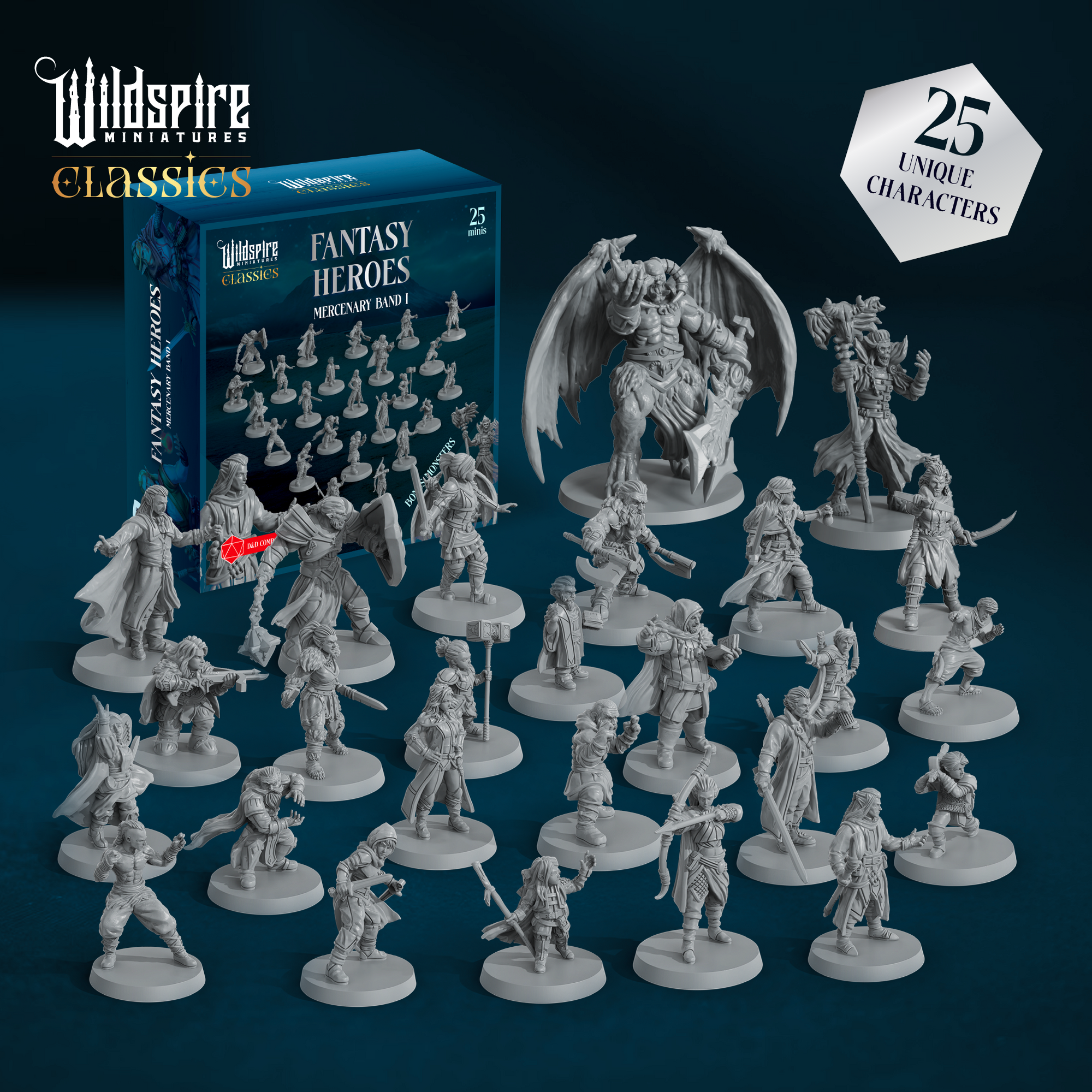 Fantasy Heroes: Mercenary Band I - 25 Minis