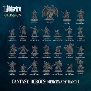 Fantasy Heroes: Mercenary Band I - 25 Minis