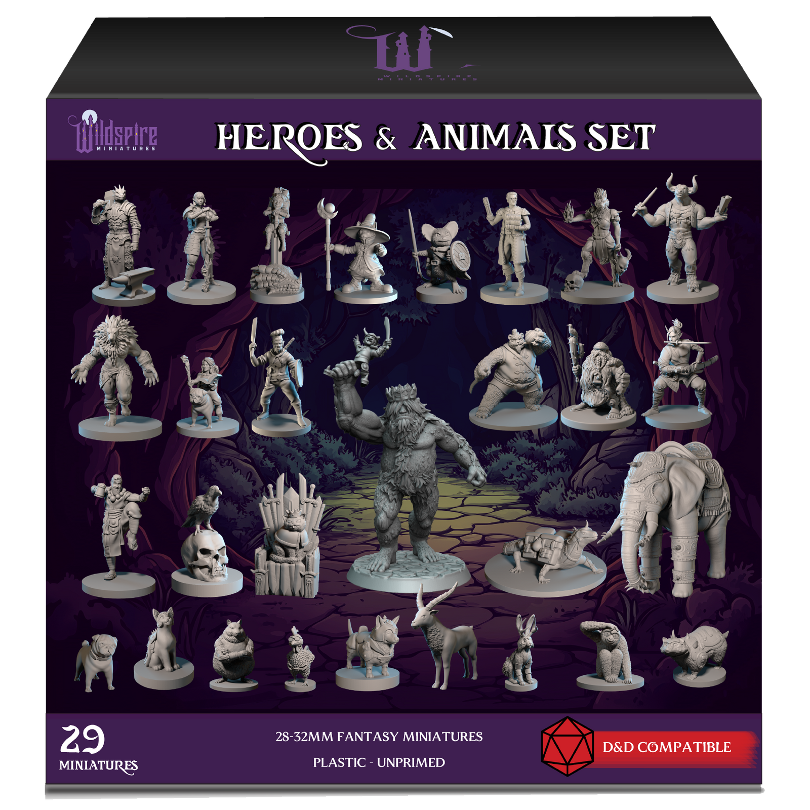 Heroes, Animals & Troll King Set