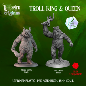 Troll King & Troll Queen Set