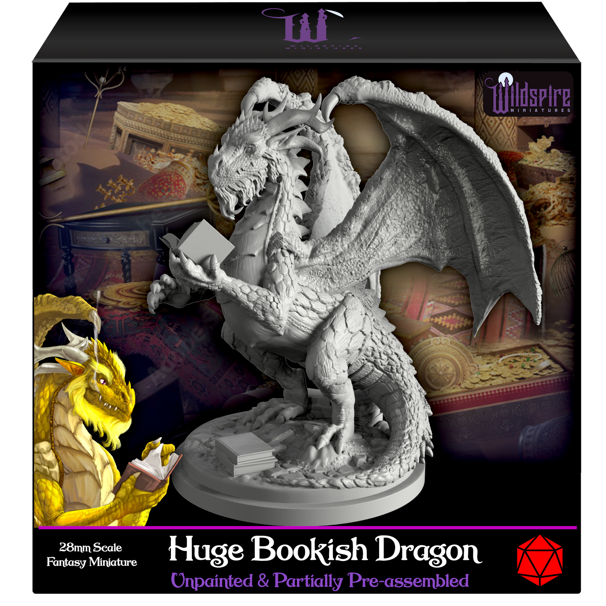 Bookish Dragon (Huge-size)