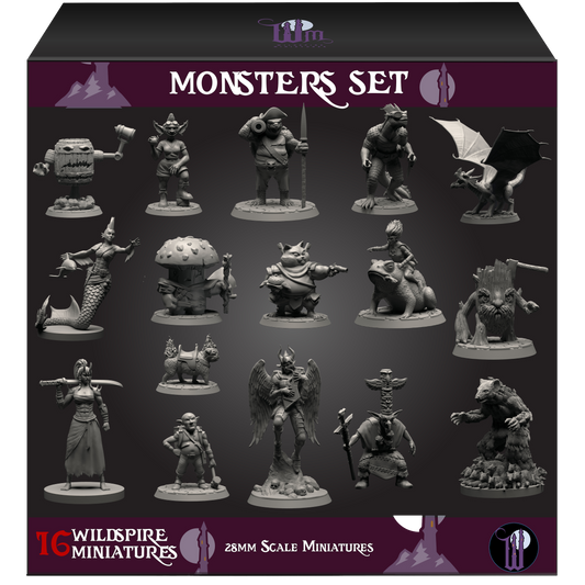 Wildspire Monsters Booster Pack for DND Miniatures Pack of 16 DND Monsters