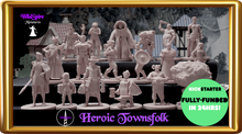 Load image into Gallery viewer, Heroic Townsfolk Miniatures Set (29 figures)