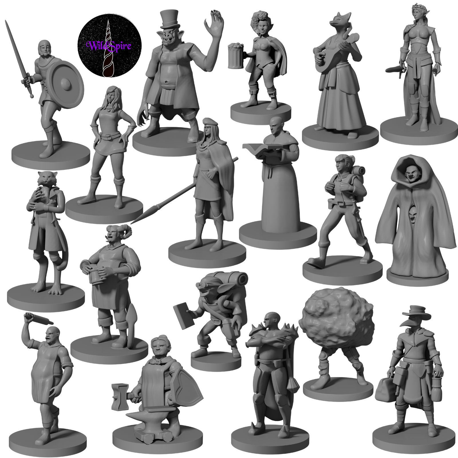Heroic Townsfolk - 18 Minis Set