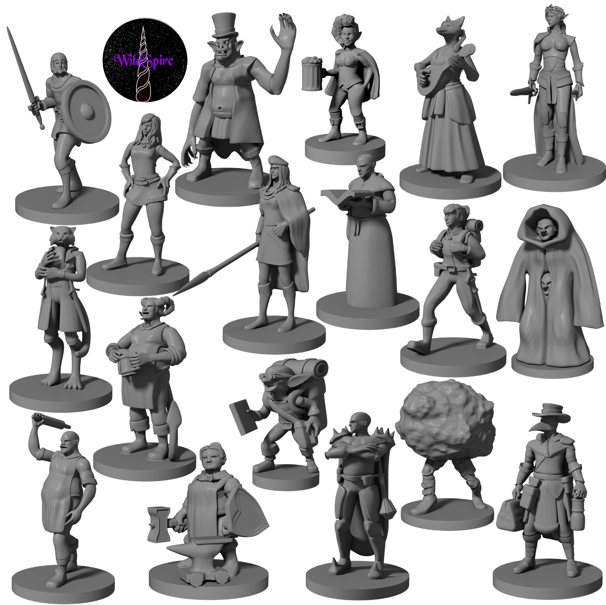 Heroic Townsfolk Miniatures Set