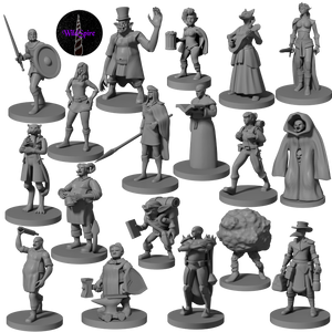 Heroic Townsfolk Miniatures Set