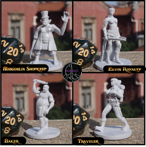 Heroic Townsfolk Miniatures Set