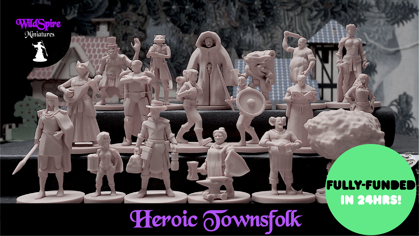 Heroic Townsfolk Miniatures Set
