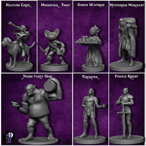 Heroic Townsfolk Miniatures Set (29 figures)