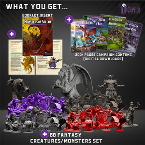 Monsters & Bookish Dragon Set (68 Miniatures)